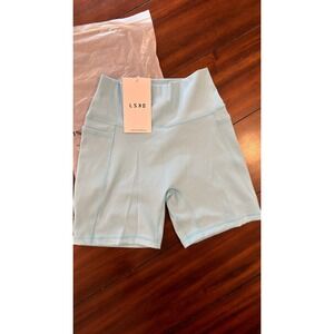 LSKD‎ Fusion Ultra High-Rise 6" Short Pockets Baltic Sea Blue Size Small NEW NWT